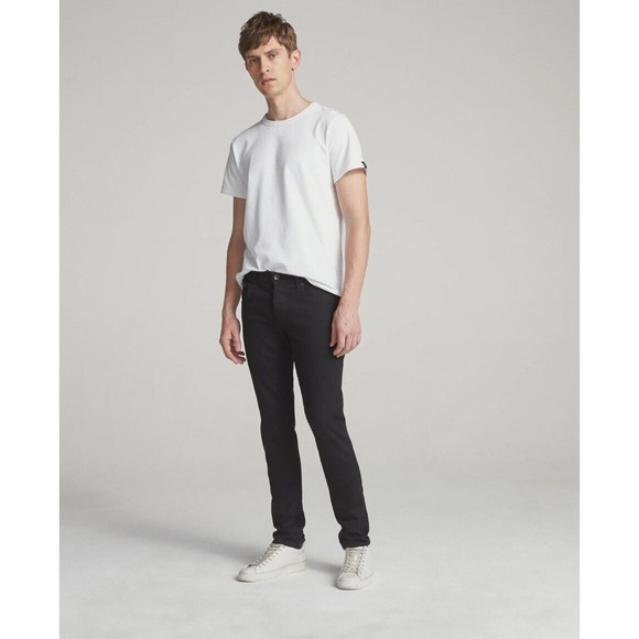 Rag & Bone Jeans Black Haren Skinny High Rise Button Fly Size 30 X 27 men PANTS